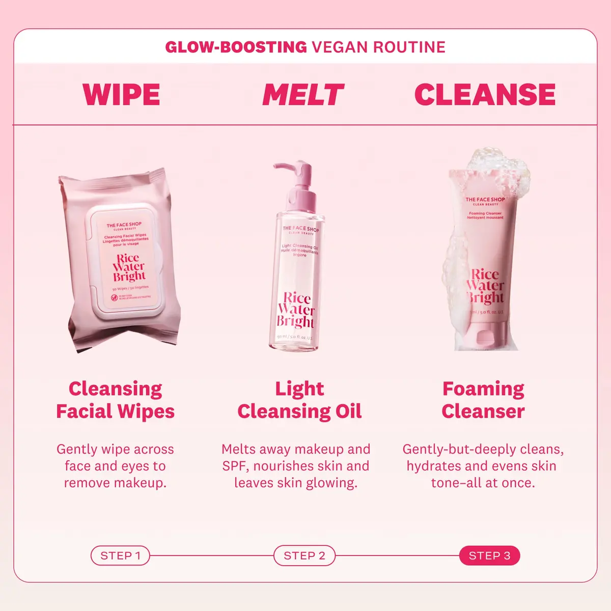 The Face Shop Rice Water Bright Foaming Cleanser 10.1 fl oz | Deep Pore & Radiance Boost - view 8