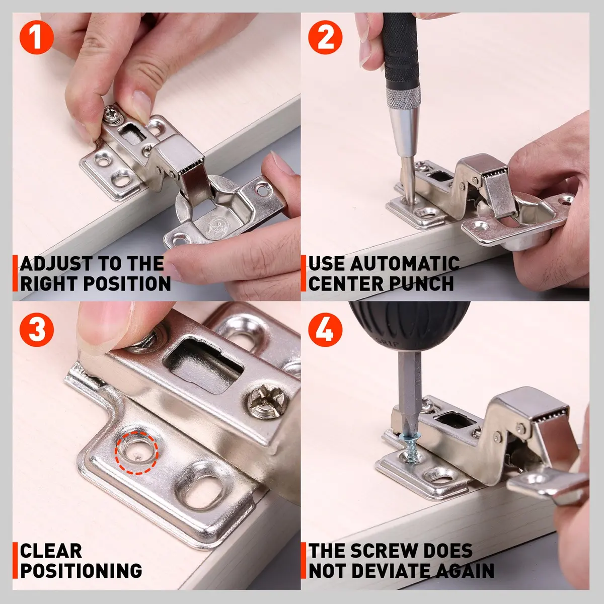 HORUSDY Automatic Centre Hole Punch 2-Pack, Adjustable Impact, Metal Body | For Accurate Marking - view 6
