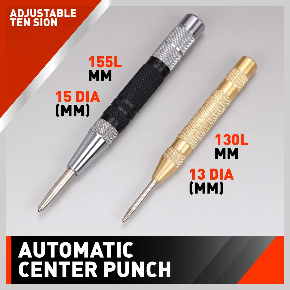 HORUSDY Automatic Centre Hole Punch 2-Pack, Adjustable Impact, Metal Body | For Accurate Marking - view 2
