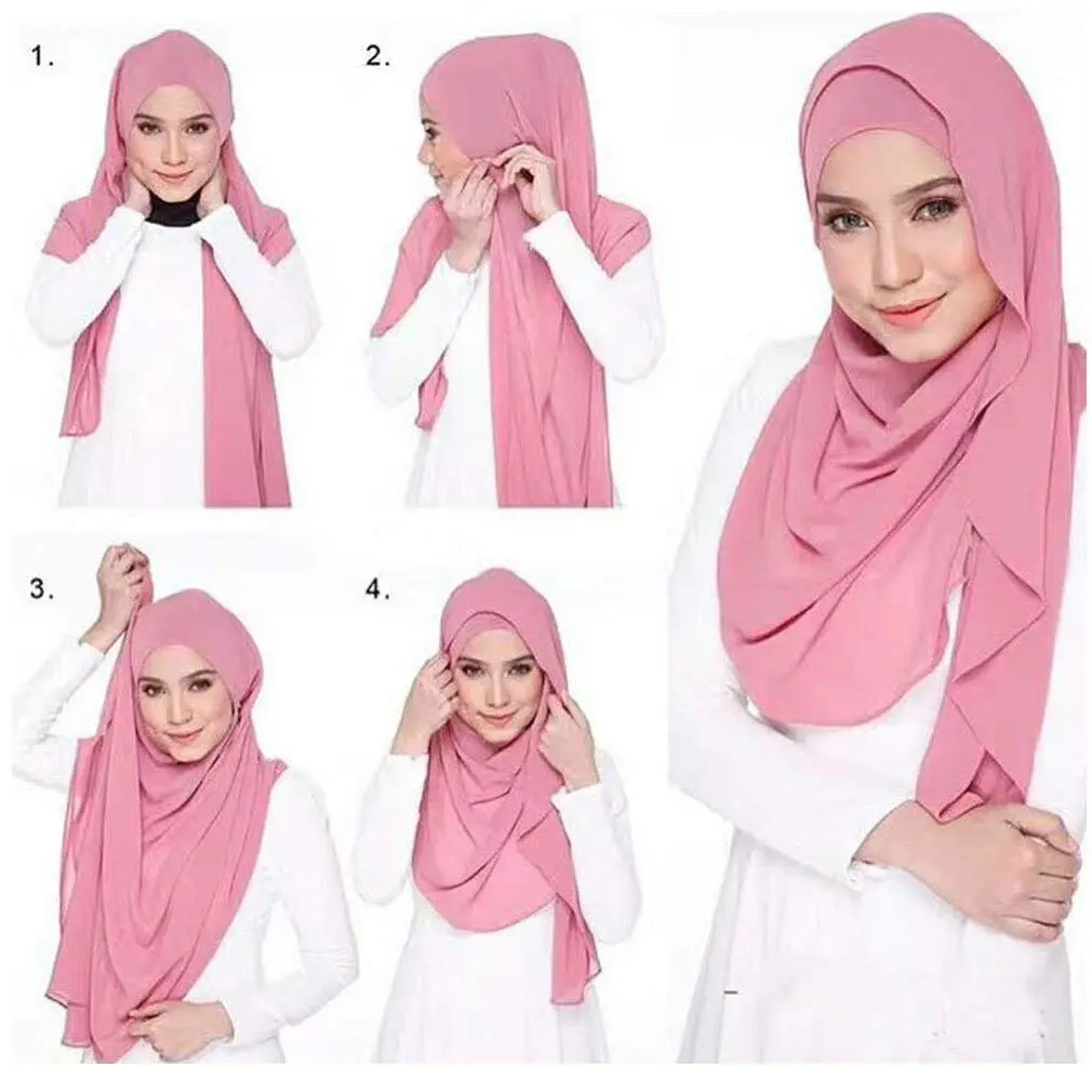 LMVERNA Chiffon hijab muslim Solid Color Thick bubble Chiffon Long Scarf wrap scarves (Dark green) | Soft, Lightweight & Elegant - view 7