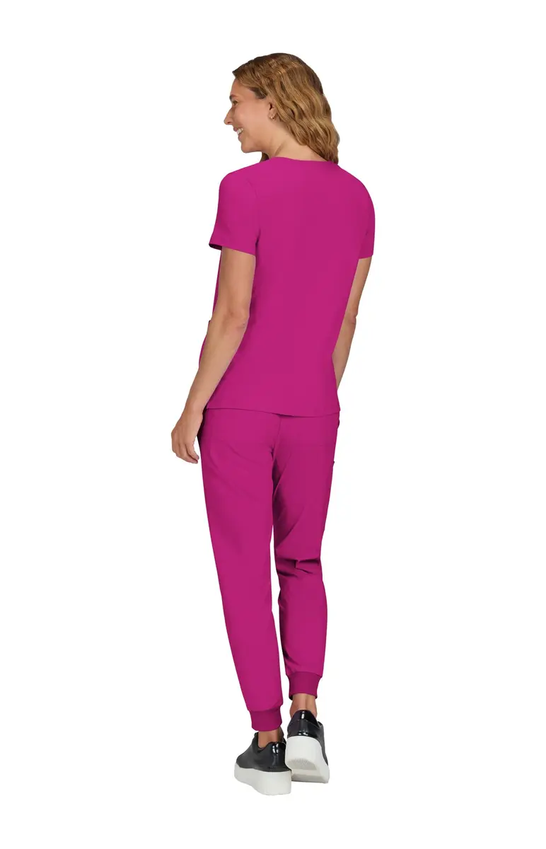 KOI Becca Women's 4-Pocket Stretch Scrub Top Azalea Pink | Comfortable, Stylish & Durable (70-120 chars) - view 2