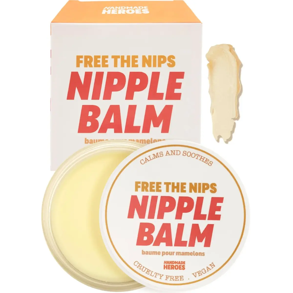 Handmade Heroes Nipple Butter Breastfeeding Balm 2 oz (59 ml) | 100% Natural Vegan Formula for Sore Cracked Nipples - main product image