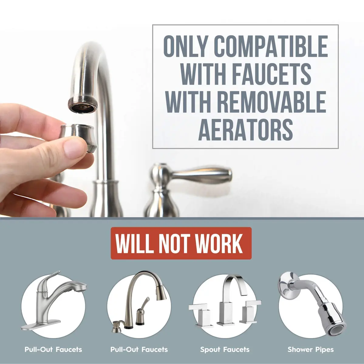 SmarterFresh Faucet Mounted Eyewash Station | Reliable Emergency Eye Wash for Sink Attachment - view 7
