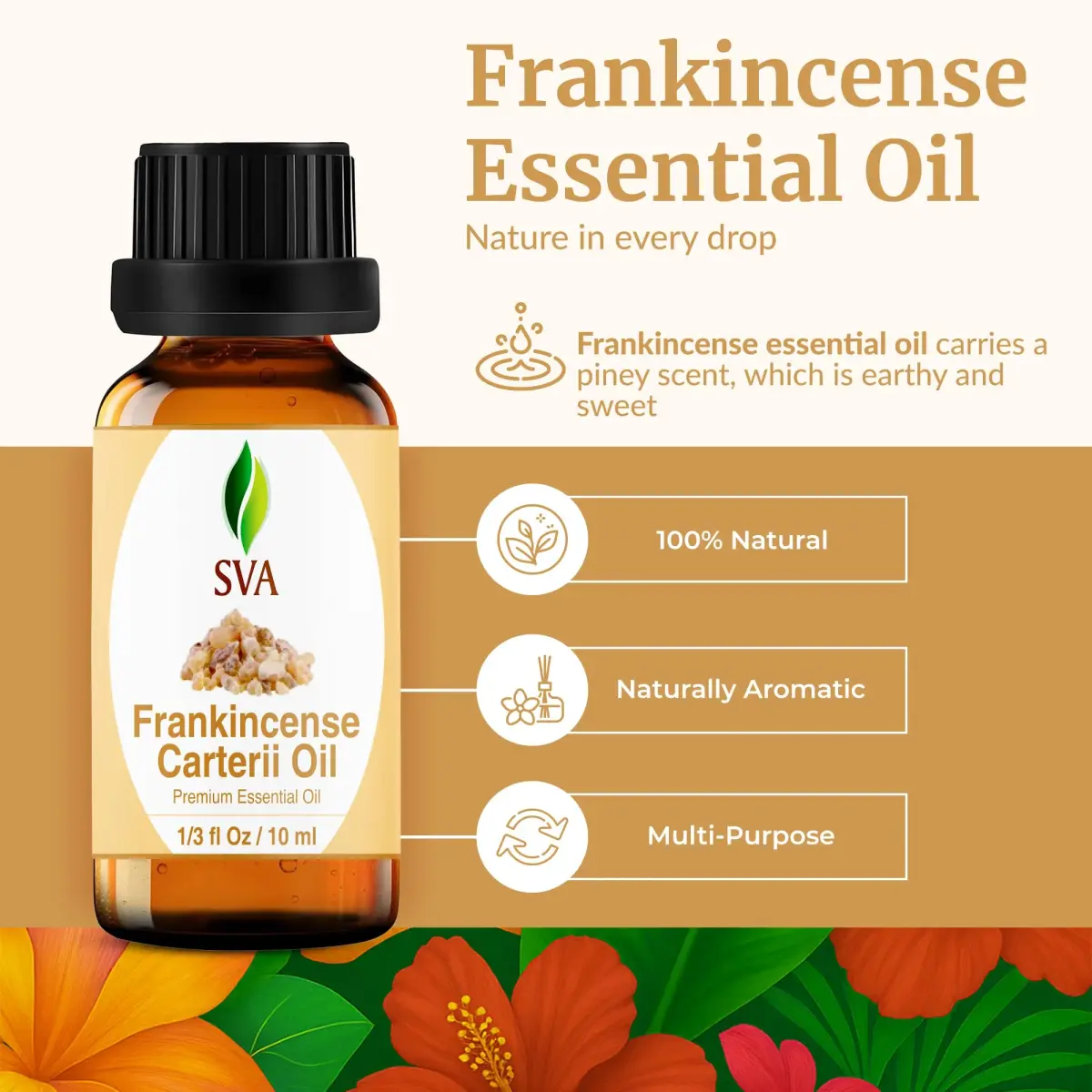 SVA Organics Frankincense Essential Oil (Carterii) - 0.33 Fl Oz (Pack of 1) - view 2
