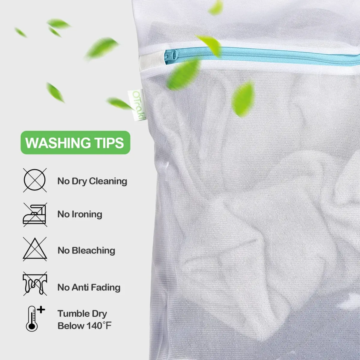 OTraki Extra Large Mesh Laundry Bag 90cm x 110cm (35" x 43") | Durable Zippered Wash Bag for Bedding, Jackets, Delicates - view 8