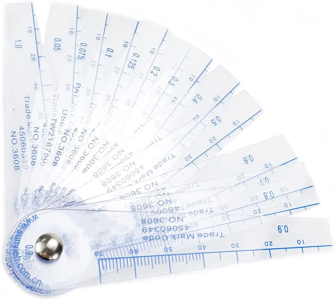 Rannb Plastic Metric Feeler Gauge 0.05-1mm Thickness 13 Blades | Precision Measuring Tool - main product image