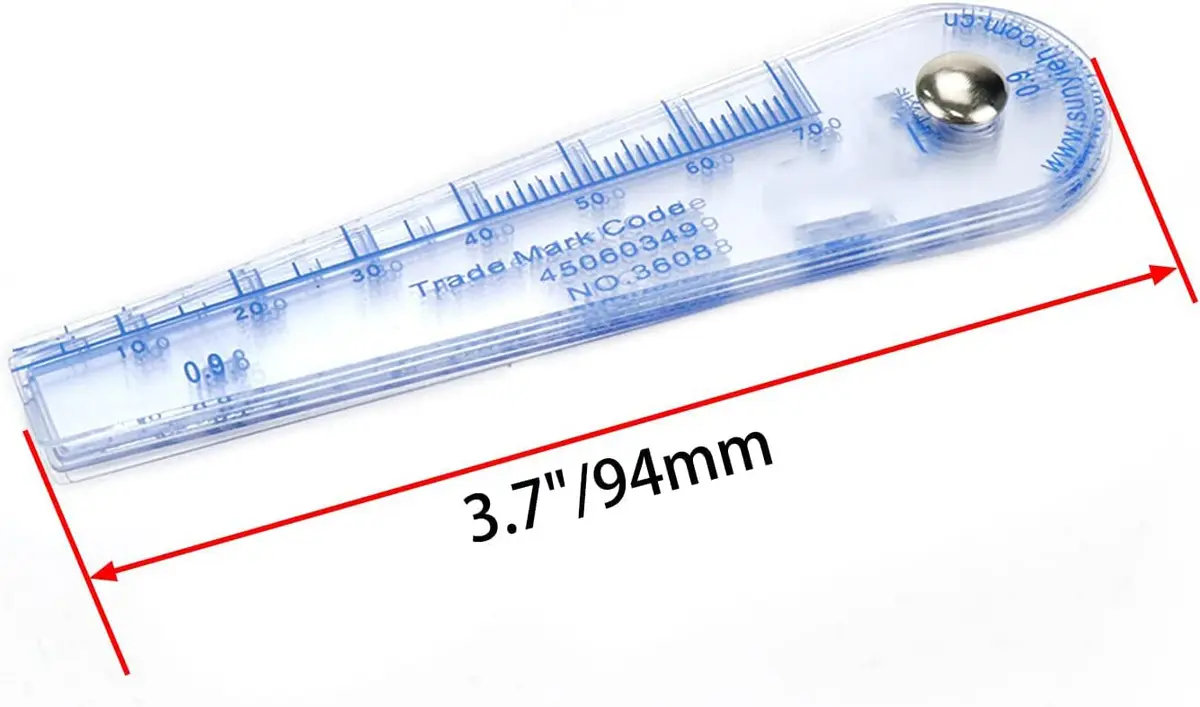 Rannb Plastic Metric Feeler Gauge 0.05-1mm Thickness 13 Blades | Precision Measuring Tool - view 3