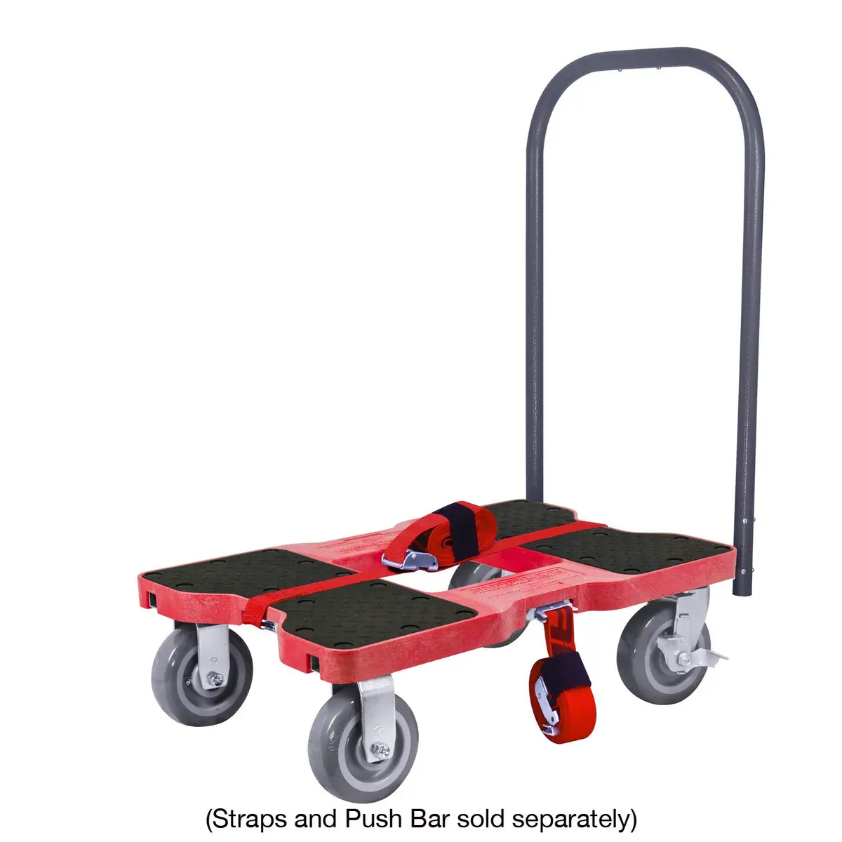 Snap-Loc Super-Duty Dolly 1800 lb Capacity Heavy Duty Material Handling Equipment with Built-in E-Track, 6 in Polyurethane Swivel Casters, Made in USA, Red - view 8