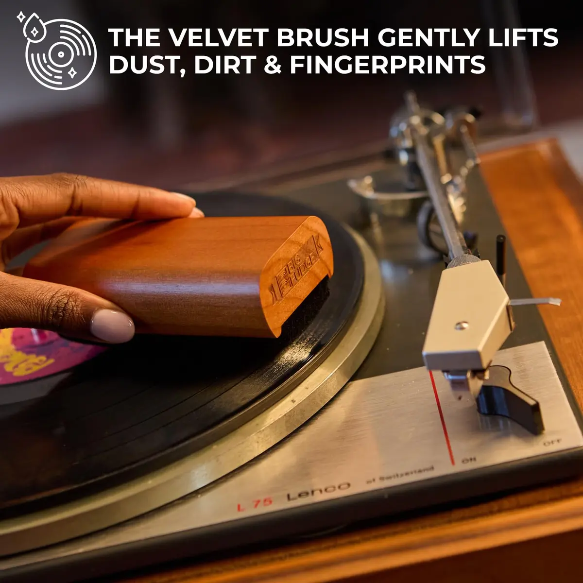 Big Fudge 4-in-1 Vinyl Record Cleaning Kit with Velvet Brush & Stylus Cleaner | 16.2cm (6.3") - view 6
