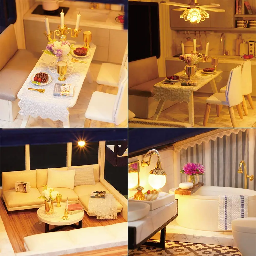 Spilay Miniature Dollhouse Kit 11.41x9.44x8.46inch | Creative DIY Home Decor - view 5