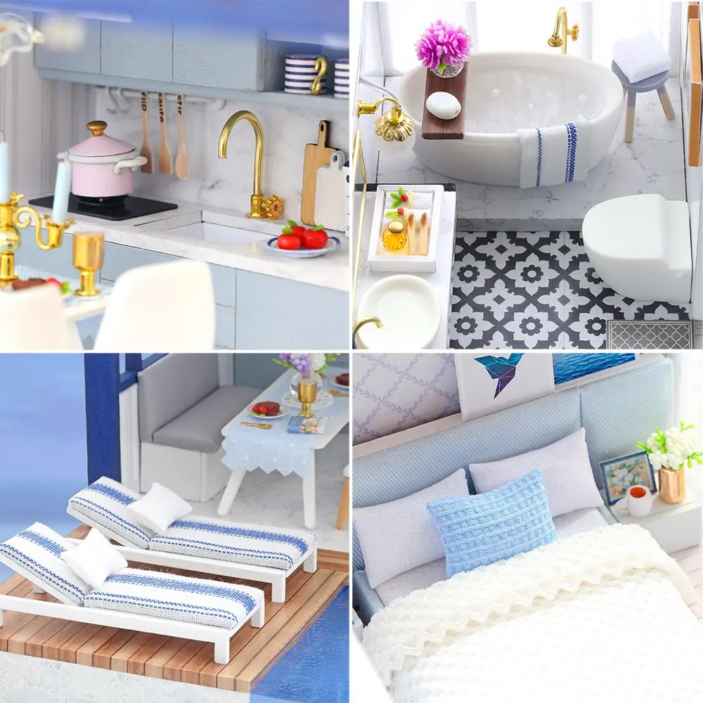 Spilay Miniature Dollhouse Kit 11.41x9.44x8.46inch | Creative DIY Home Decor - view 6