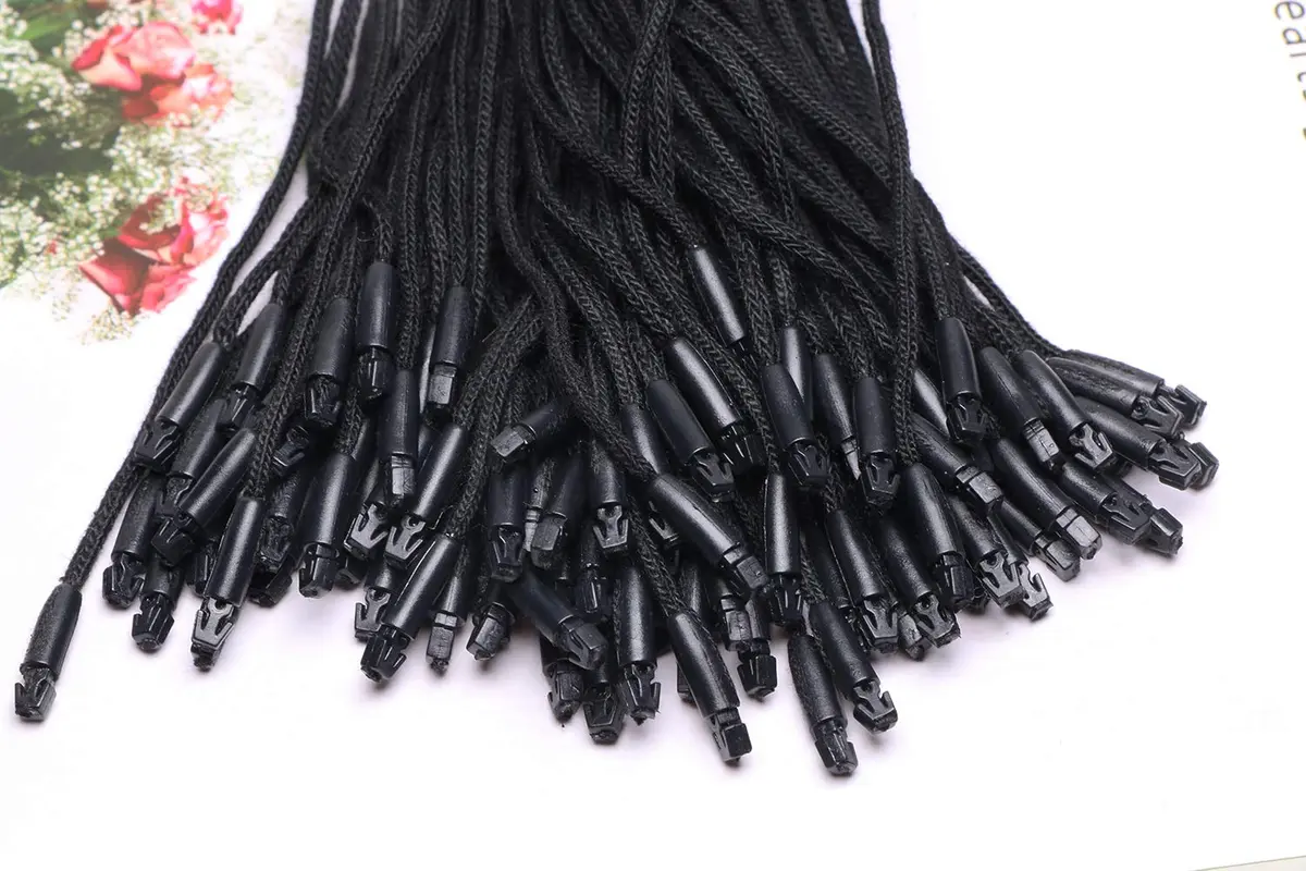 Tupalizy Black Cotton Gift Clothing Price Tag String 7.6 inch | 100PCS for Labels & Tags - view 3