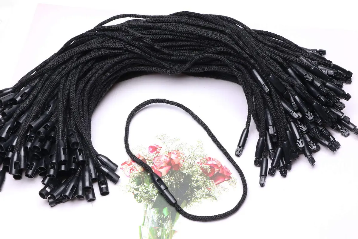 Tupalizy Black Cotton Gift Clothing Price Tag String 7.6 inch | 100PCS for Labels & Tags - view 4