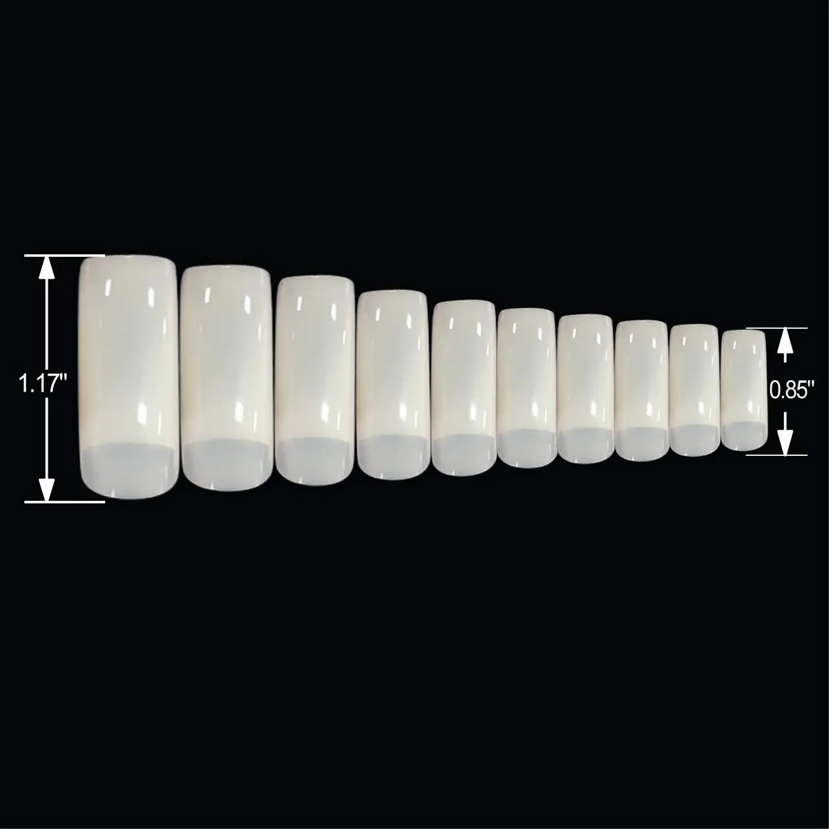beYou Natural Cosmo 500 False Nail Tips | Durable, Seamless & Easy to Use (500 Piece Assortment) - view 3