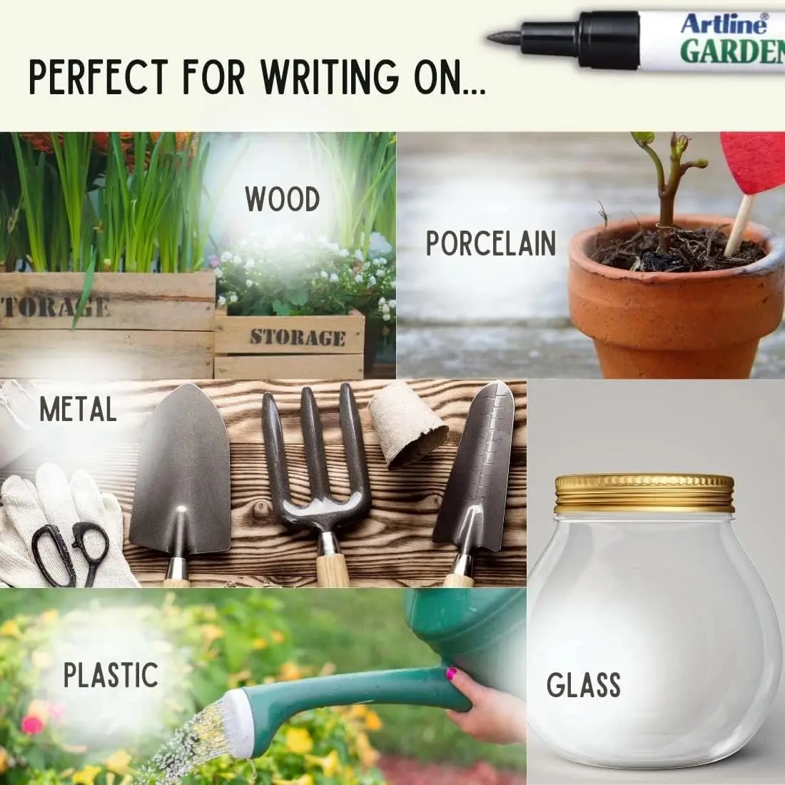 Artline Garden Marker Water Resistant Quick Dry Ink 4 Markers | Perfect for Outdoor Use - view 7