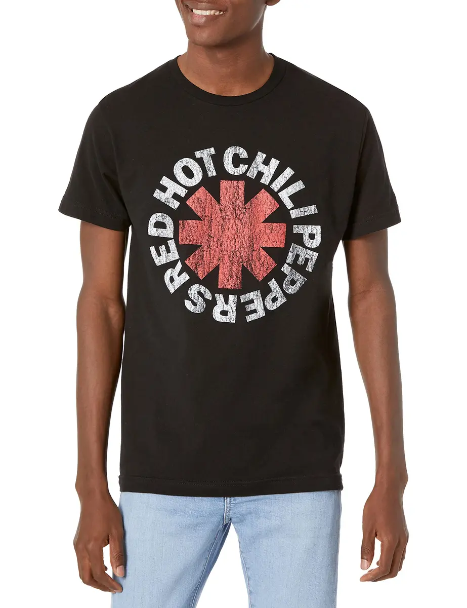 Red Hot Chili Peppers Classic Asterisk T-Shirt Black, MD | Official Licensed Fan Tee with Classic Logo - main product image