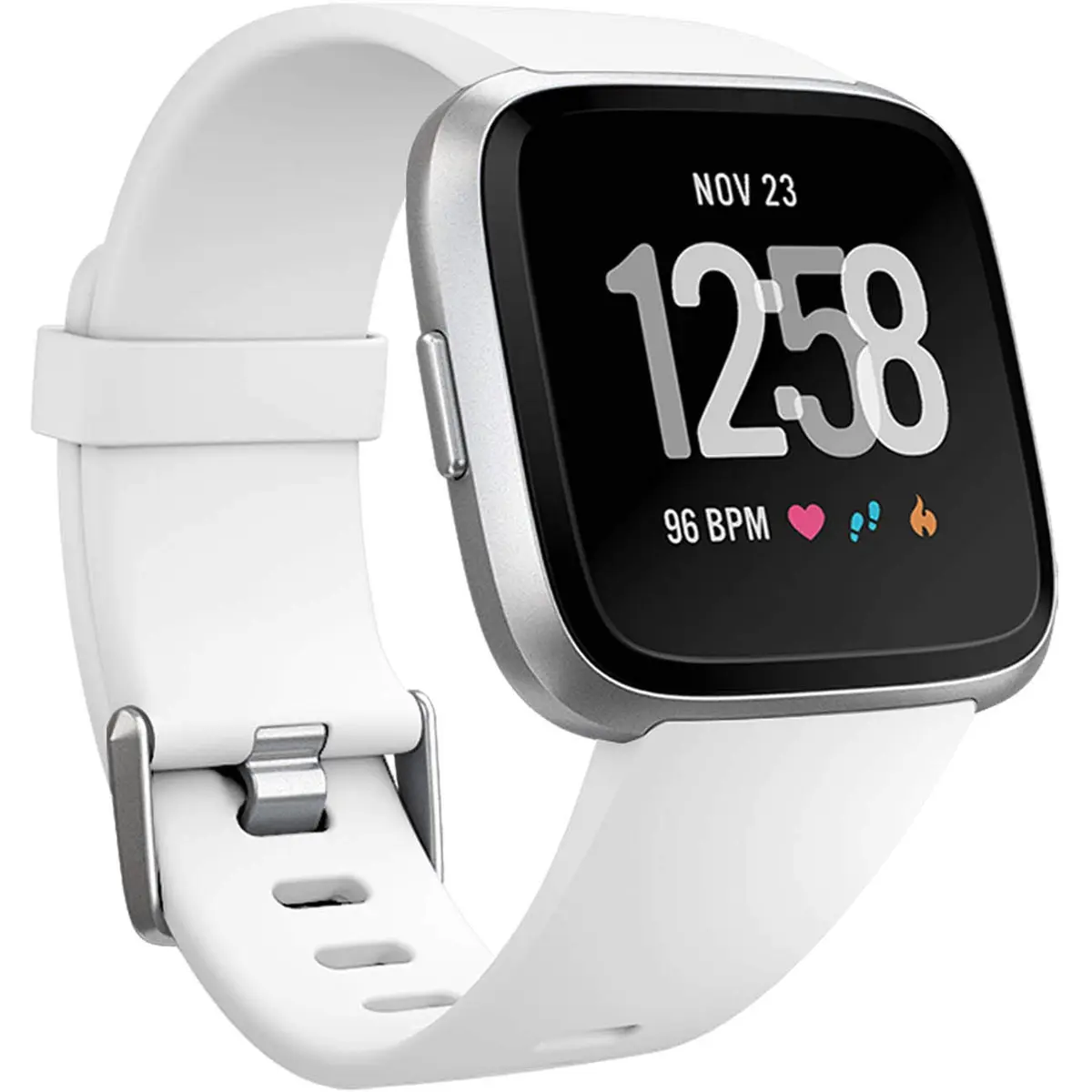 Wepro Sport Bands for Fitbit Versa 2, Versa Lite, Versa — Small 140mm (5.5"-7.2") White | Adjustable, Sweat-Resistant Elastomer Strap - main product image