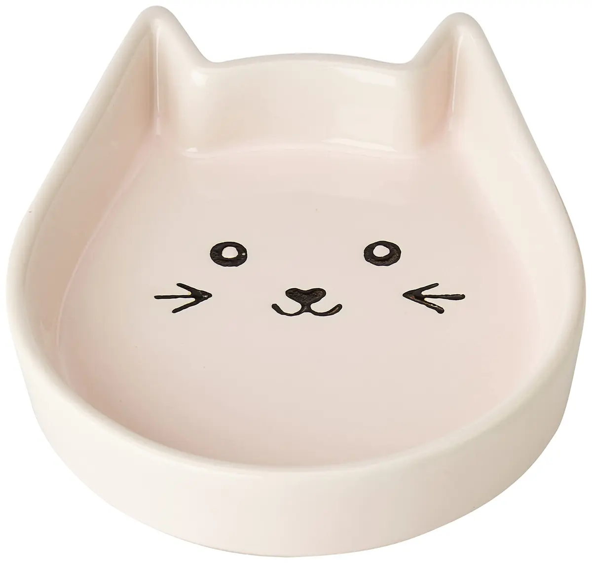 Nobby Cats Kitty Face Ceramic Bowl – Pink | Cute Cat Face Design, 13x16x3cm, Non-Slip - view 2