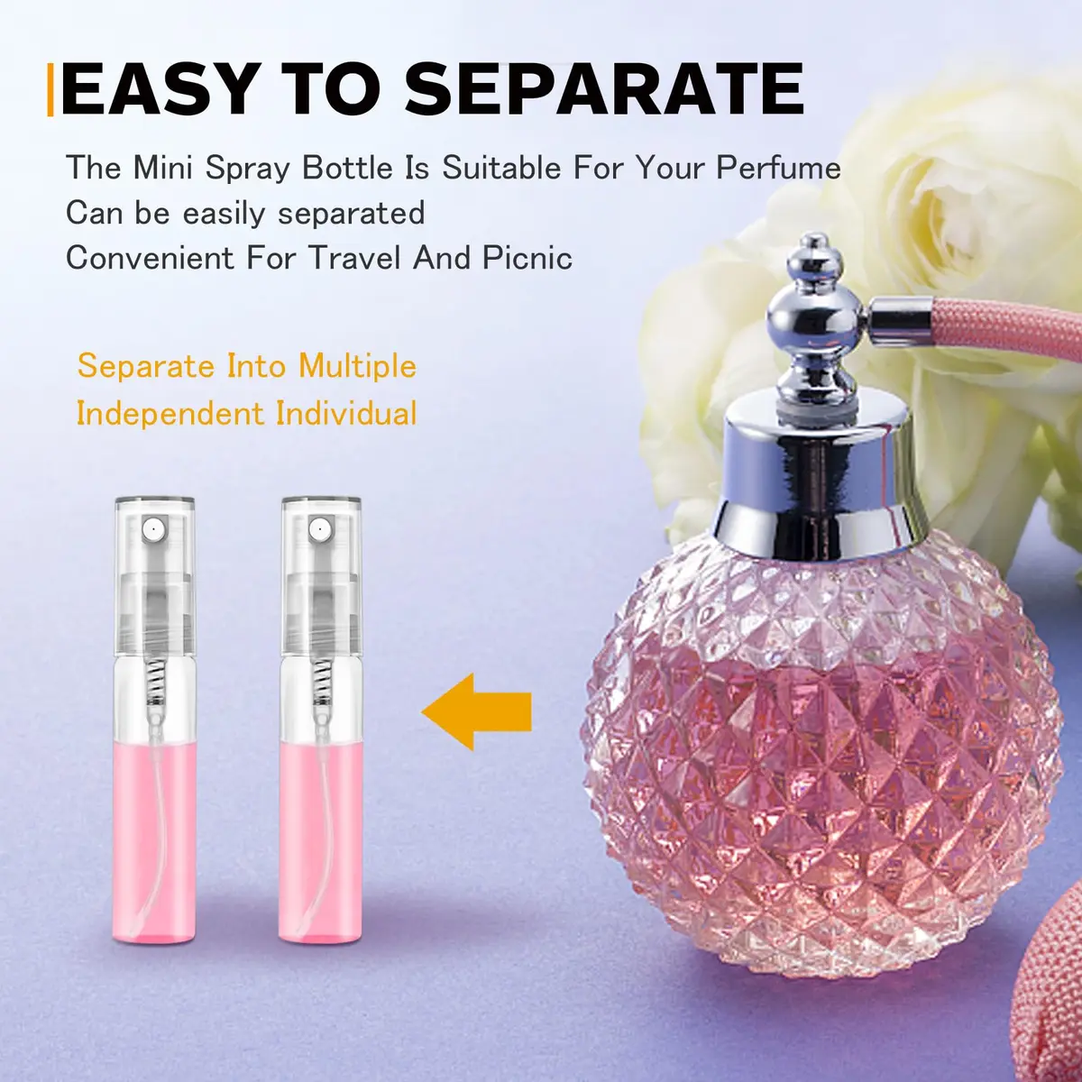 Csdtylh Refillable Glass Spray Bottle 5ml | Portable Perfume & Essential Oil Atomizer for Travel - view 3