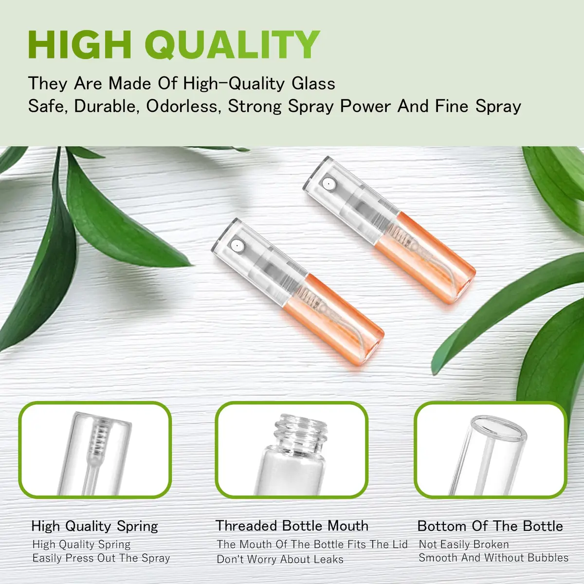 Csdtylh Refillable Glass Spray Bottle 3ml | Portable Perfume & Essential Oil Atomizer for Travel - view 3