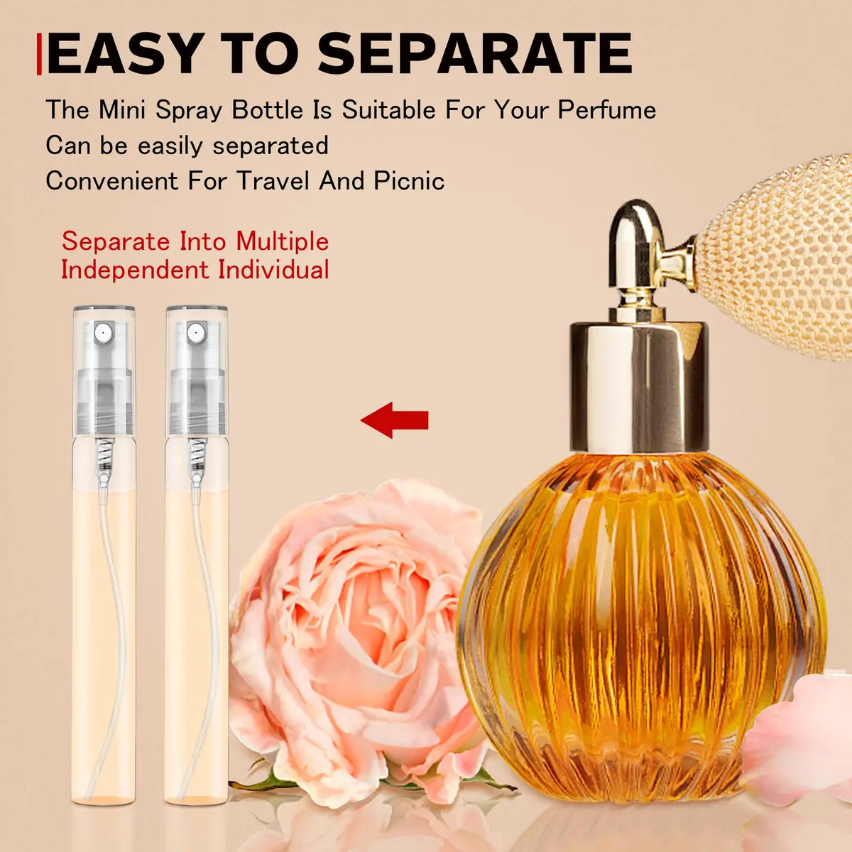 Csdtylh Mini Spray Bottle 10ml | Refillable Glass Atomizer for Travel & Essential Oils - view 3