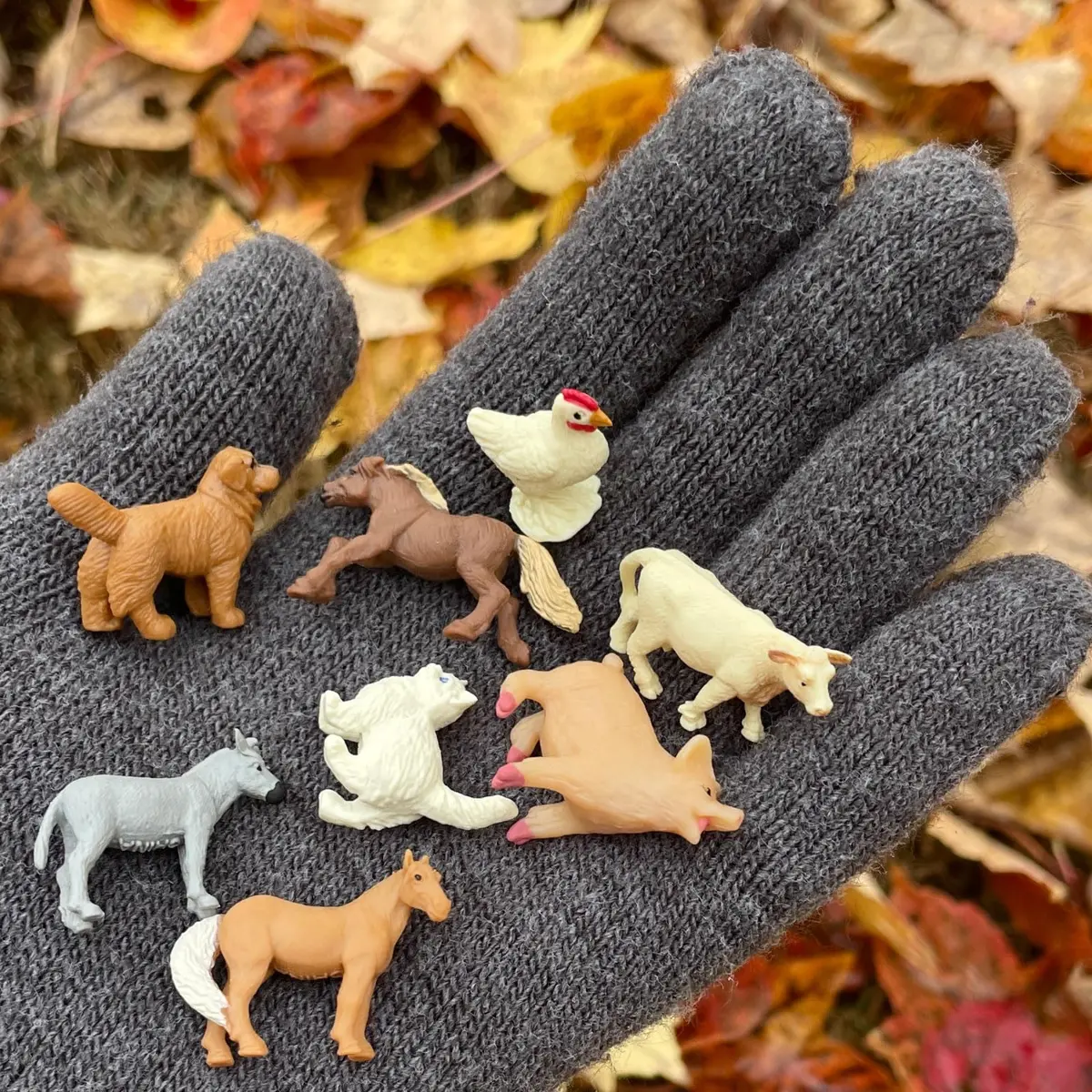 Safari Ltd. Good Luck Minis Ranch Fun Pack - 8 Animal Figurines Toy Set | Small-Scale Farm Animal Figures for Kids 5+ - view 2