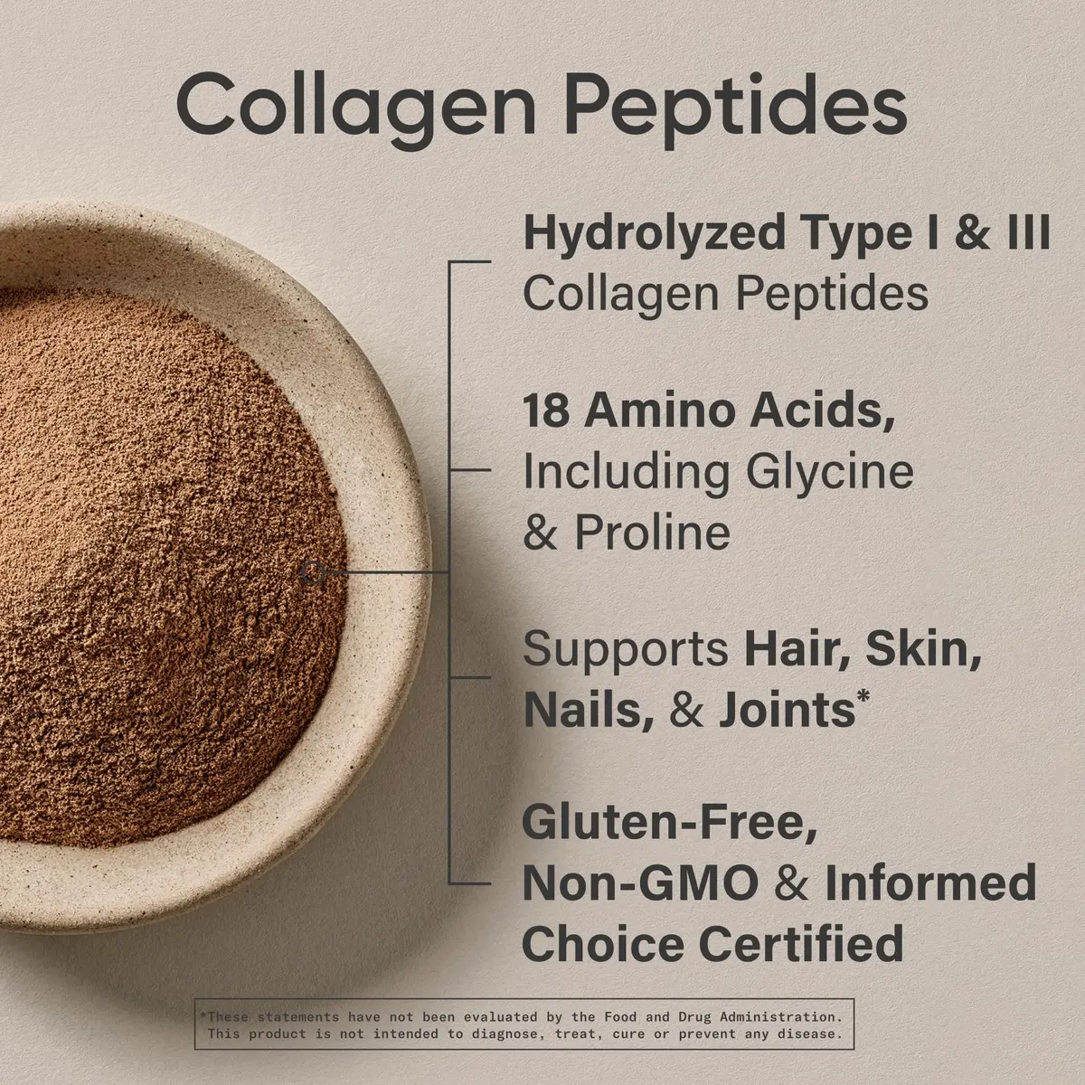 Sports Research Collagen Peptides Protein Powder, Dark Chocolate | 11g Type I & III Collagen, 18 Amino Acids, Hydrolyzed, 1.41lb - view 4