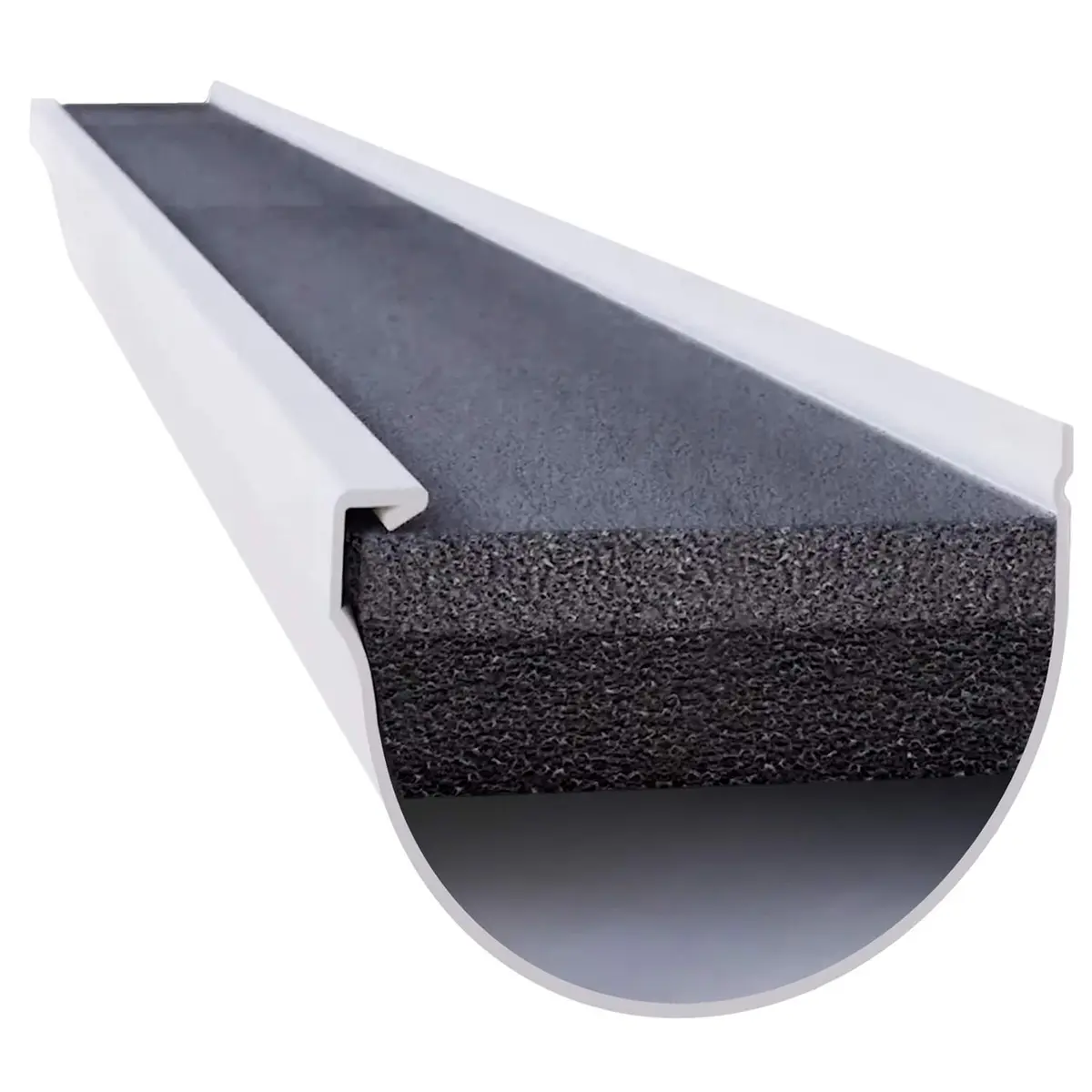 GutterStuff Pro Gutter Guard 4-Inch Half Round Foam Gutter Filter Insert | Made in The USA, Leaf & Water Protection - main product image