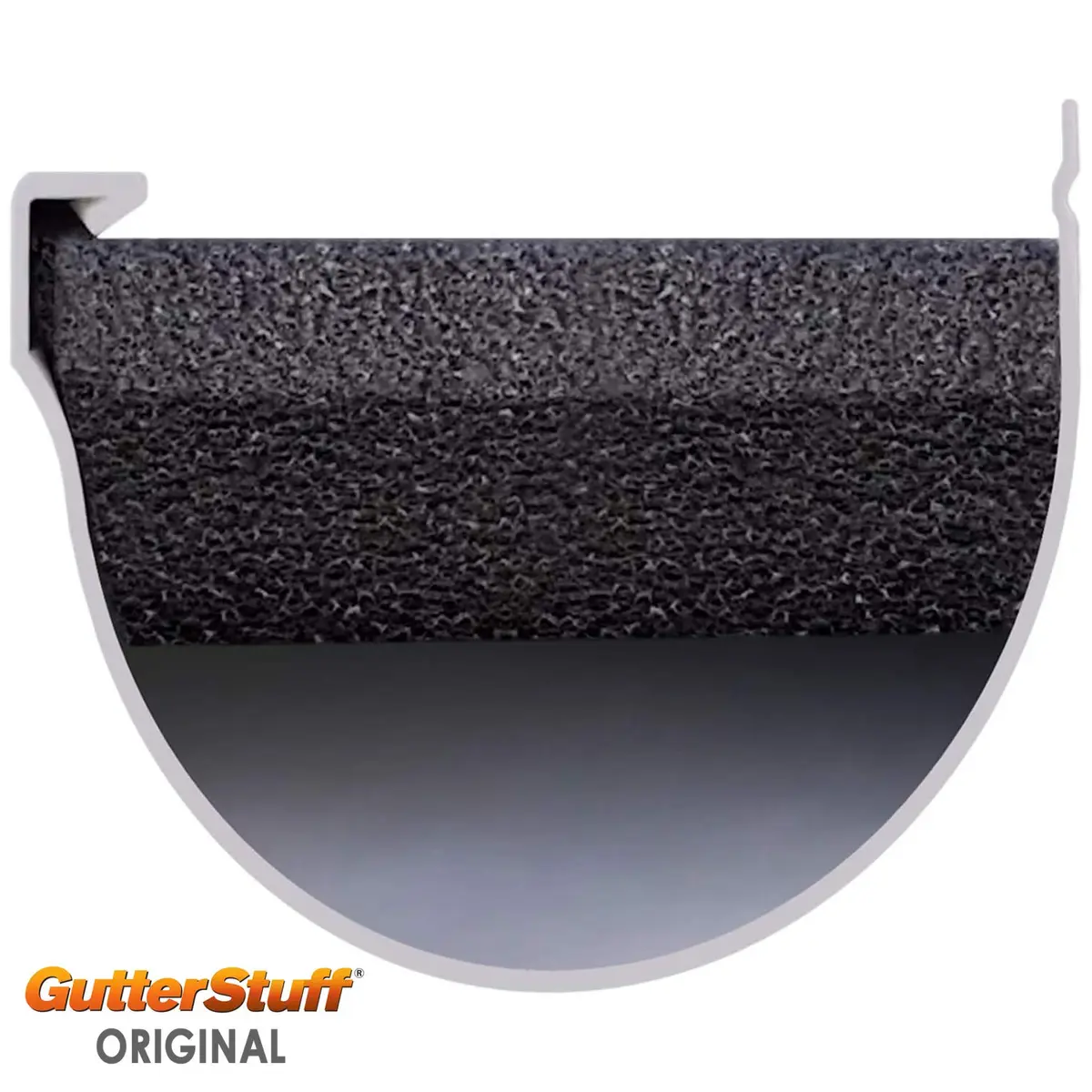 GutterStuff Pro Gutter Guard 4-Inch Half Round Foam Gutter Filter Insert | Made in The USA, Leaf & Water Protection - view 2