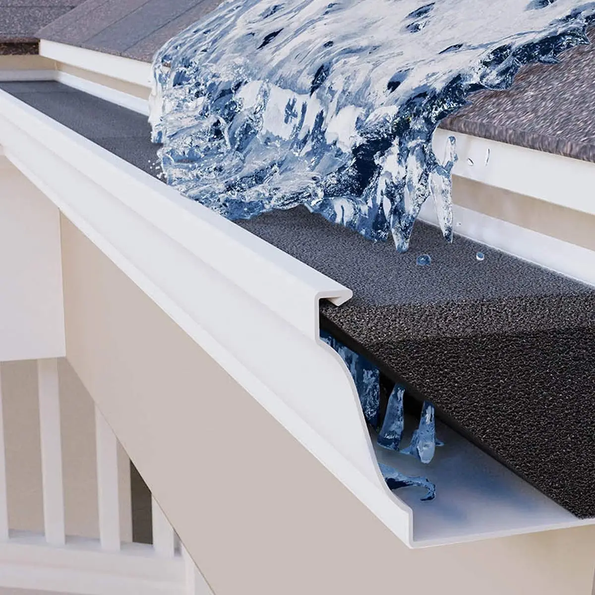 GutterStuff Pro Gutter Guard 4-Inch Half Round Foam Gutter Filter Insert | Made in The USA, Leaf & Water Protection - view 3