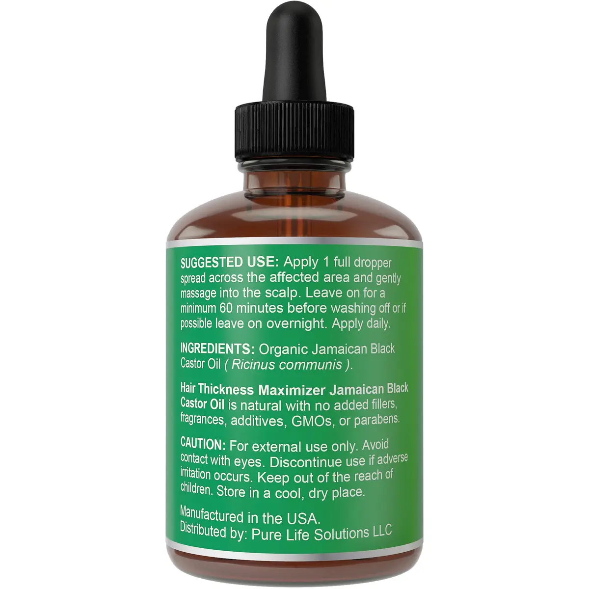 Hair Thickness Maximizer Organic Jamaican Black Castor Oil for Hair Growth 30ml (1 Fl Oz) | Vegan, Cruelty-Free Scalp Treatment - view 6