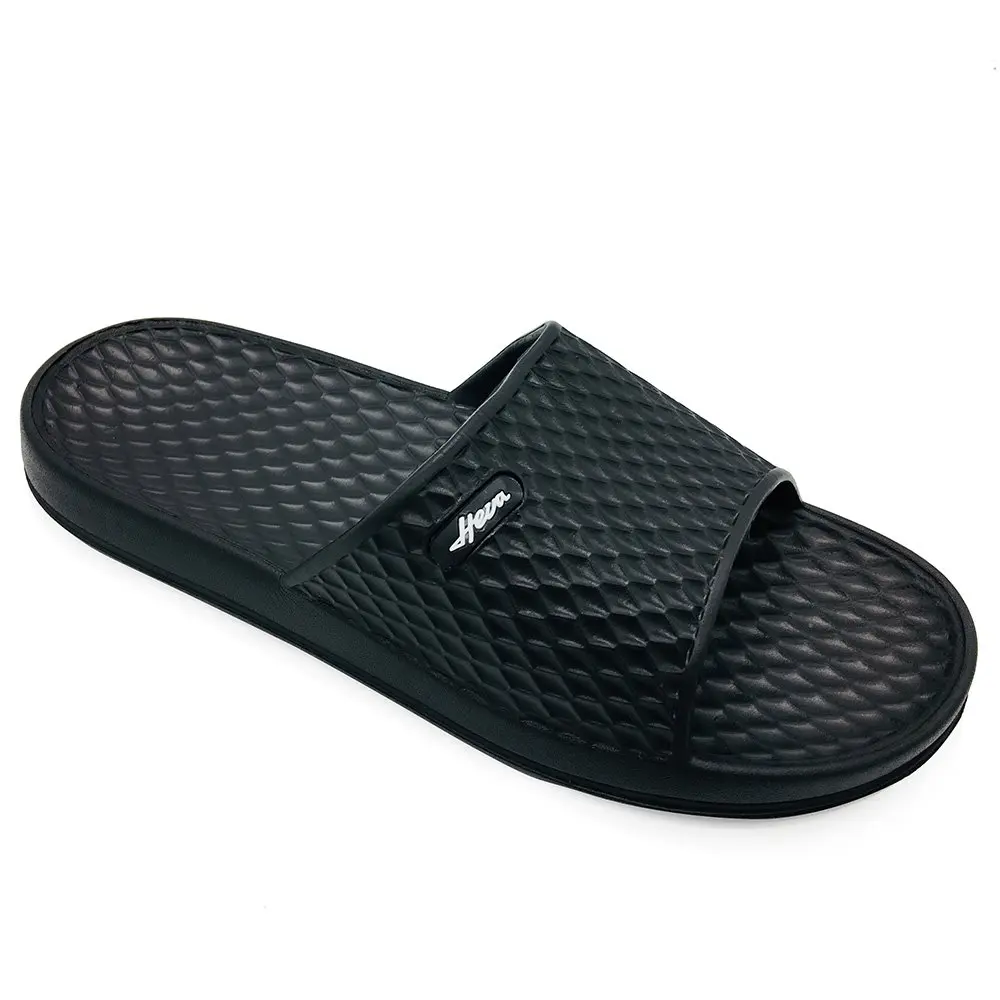 FUNKYMONKEY Men's Shower Slides, Lightweight EVA Slippers, Black, 10 | Open Toe, Non Slip, Casual Comfort - main product image
