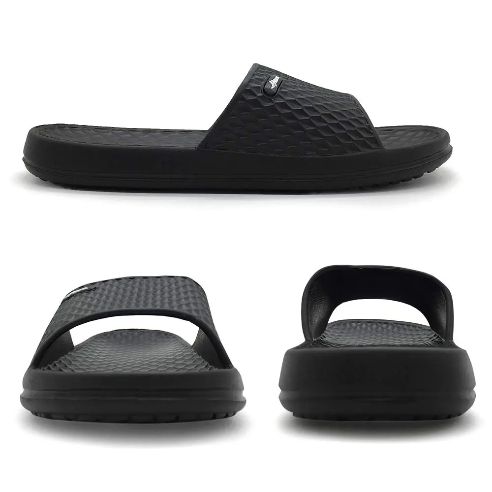 FUNKYMONKEY Men's Shower Slides, Lightweight EVA Slippers, Black, 10 | Open Toe, Non Slip, Casual Comfort - view 3