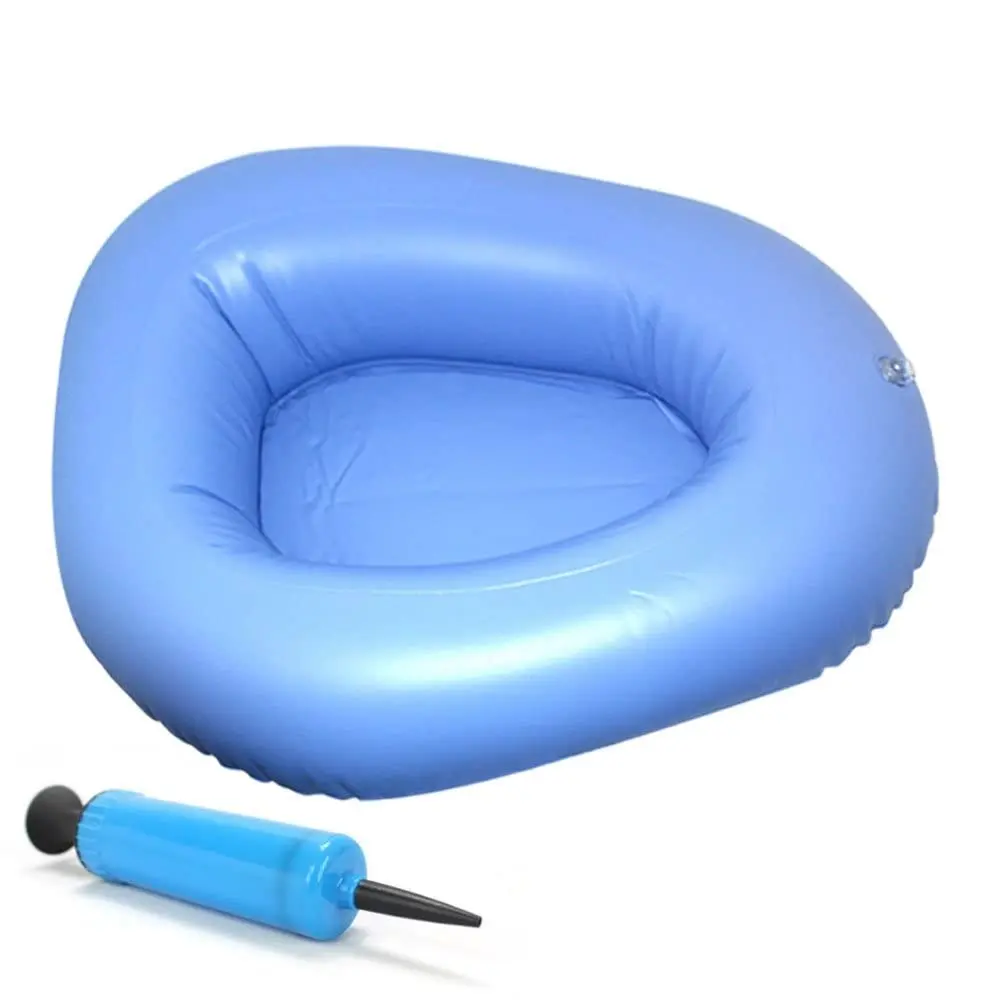 KIKIGOAL Blue Inflatable Bed Pan for Elderly & Paralyzed | Washable & Portable - view 7