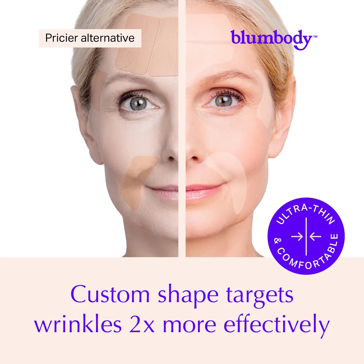 BLUMBODY Wrinkle Patches for Face, Forehead, Smile Lines & Eyes 165 pcs | Reusable Silicone Anti-Wrinkle Patches - view 4