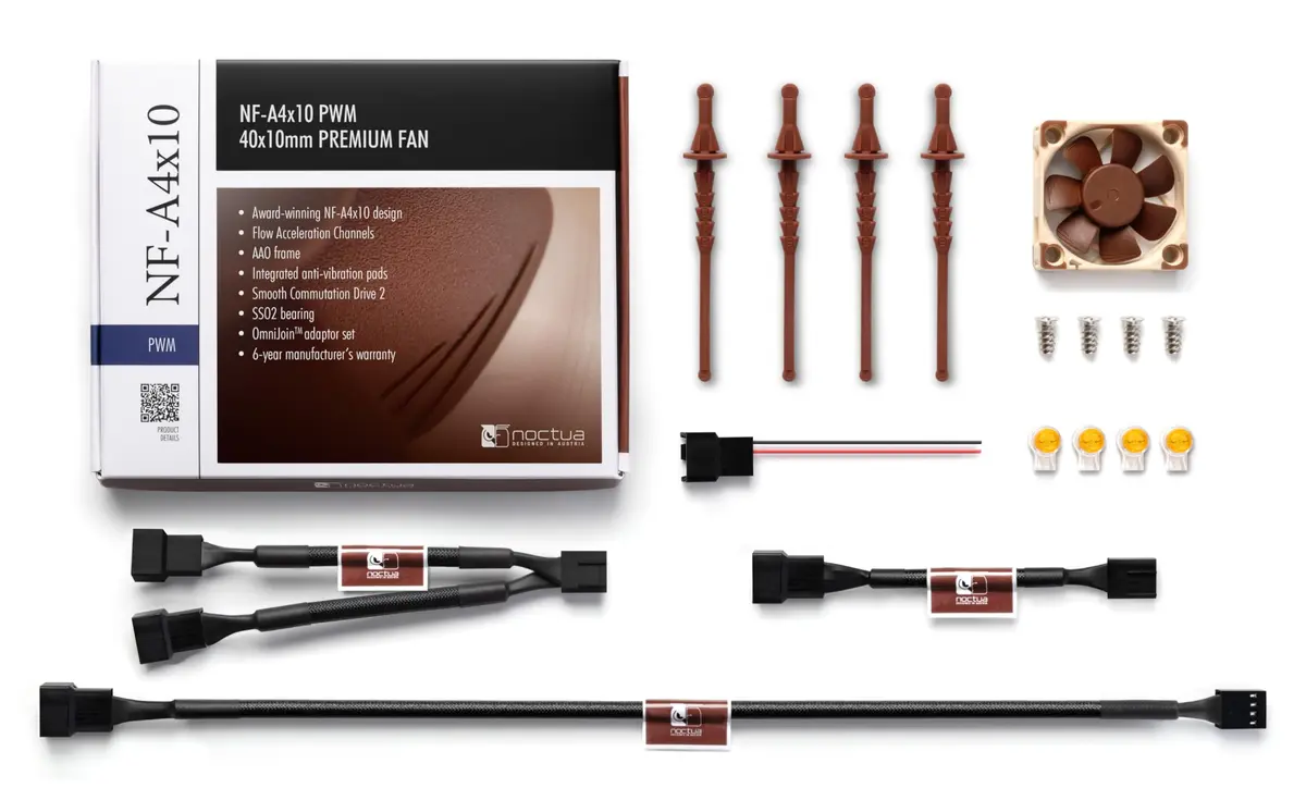 Noctua NF-A4x10 PWM Fan 40x40x10mm | High-Performance Quiet Cooling 5000 RPM 4-Pin PWM - view 5