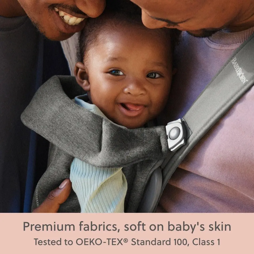 BabyBjörn Baby Carrier Mini, Dark Gray, 3D Jersey | Ergonomic Infant Carrier for Newborns - view 7