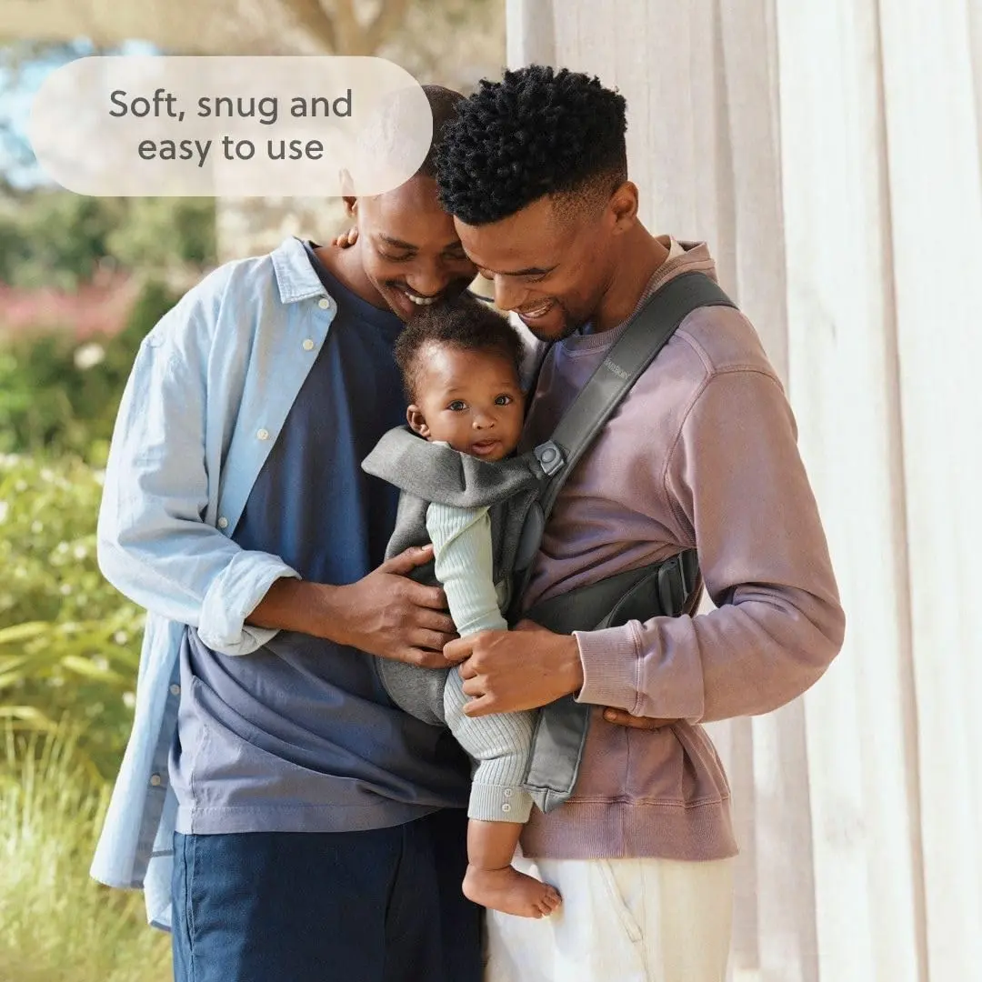 BabyBjörn Baby Carrier Mini, Dark Gray, 3D Jersey | Ergonomic Infant Carrier for Newborns - view 8