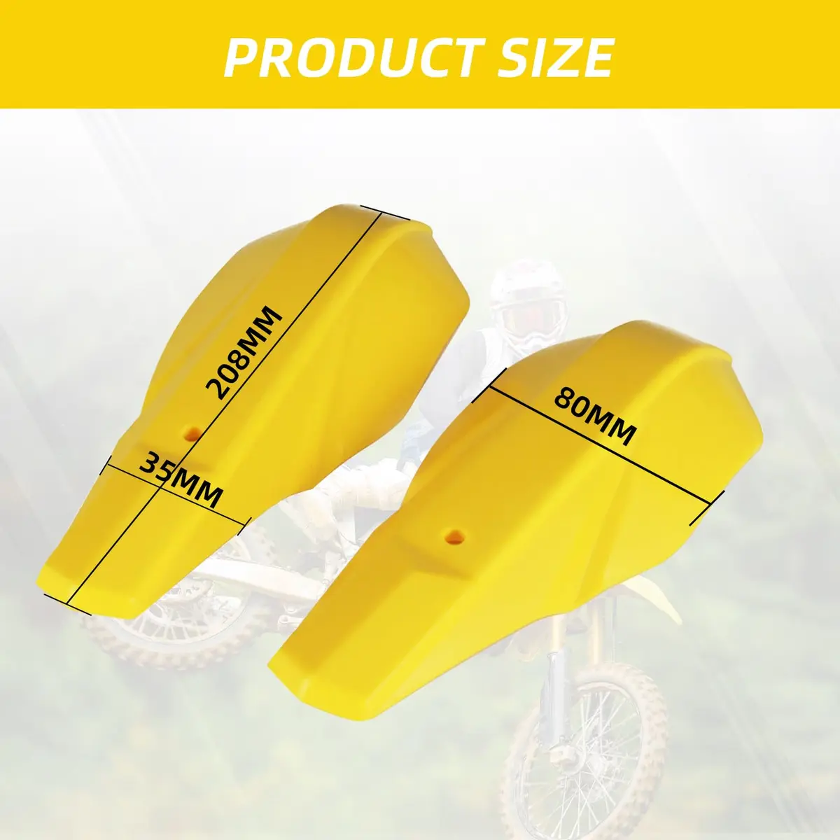 AnXin Dirt Bike Hand Guards 7/8" 1 1/8" | Universal Fit for DRZ125 DRZ50 | Protect Hands & Reduce Fatigue - view 6
