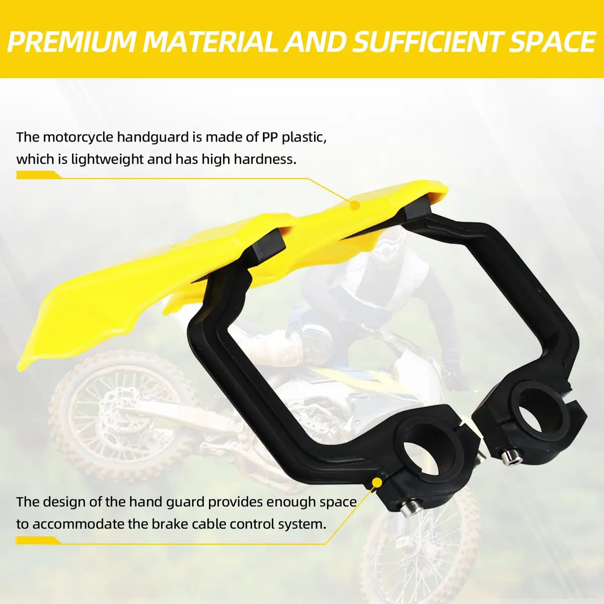 AnXin Dirt Bike Hand Guards 7/8" 1 1/8" | Universal Fit for DRZ125 DRZ50 | Protect Hands & Reduce Fatigue - view 3