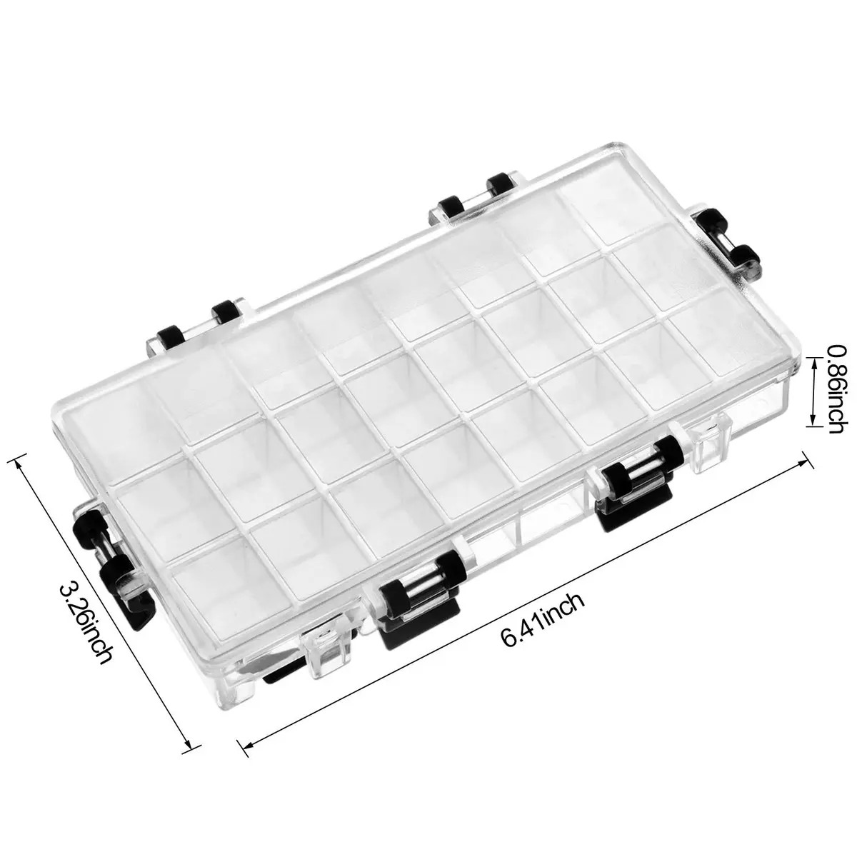 joybest Watercolor Palette Box 24-Well | Airtight Leak Proof Travel Case for Watercolors, Acrylic, Gouache & Oil Paint (6.41x3.26x0.86 in) - view 7