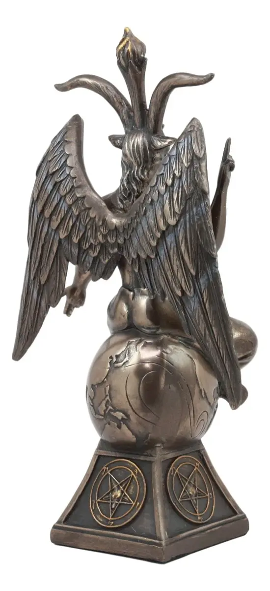 Ebros Gift Sabbatic Goat Baphomet Statue 23.5 cm (9.25" Tall) Bronze Patina | Alchemical Process Idol Figurine - view 5