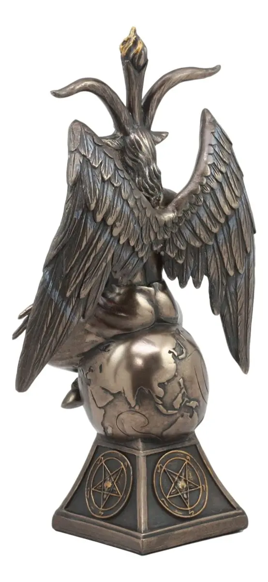 Ebros Gift Sabbatic Goat Baphomet Statue 23.5 cm (9.25" Tall) Bronze Patina | Alchemical Process Idol Figurine - view 4