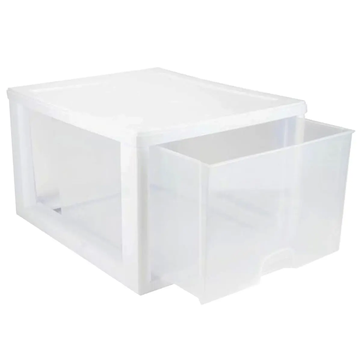 Sterilite 27 Quart Stacking Drawer Storage Organizer (8-Pack, Clear Frame) | Modular & Stackable for Home & Office - view 9