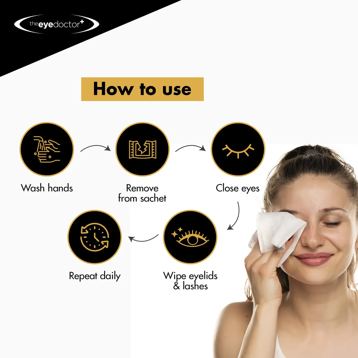 The Eye Doctor Biodegradable Eyelid Wipes 20 Count | Gentle Daily Lid Care for Sensitive Eyes - view 5
