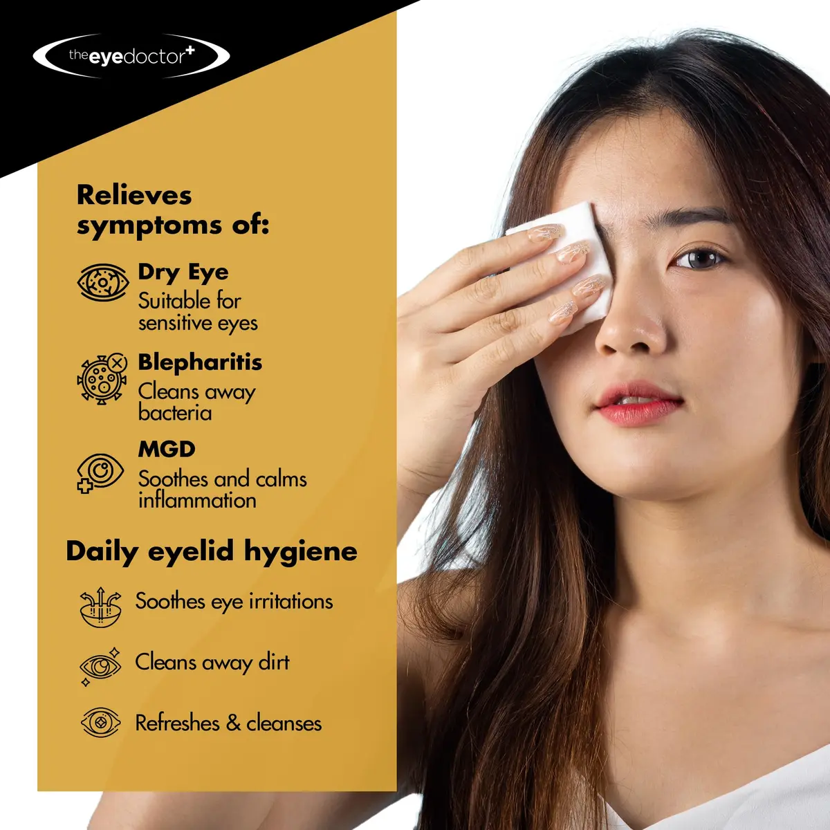 The Eye Doctor Biodegradable Eyelid Wipes 20 Count | Gentle Daily Lid Care for Sensitive Eyes - view 2