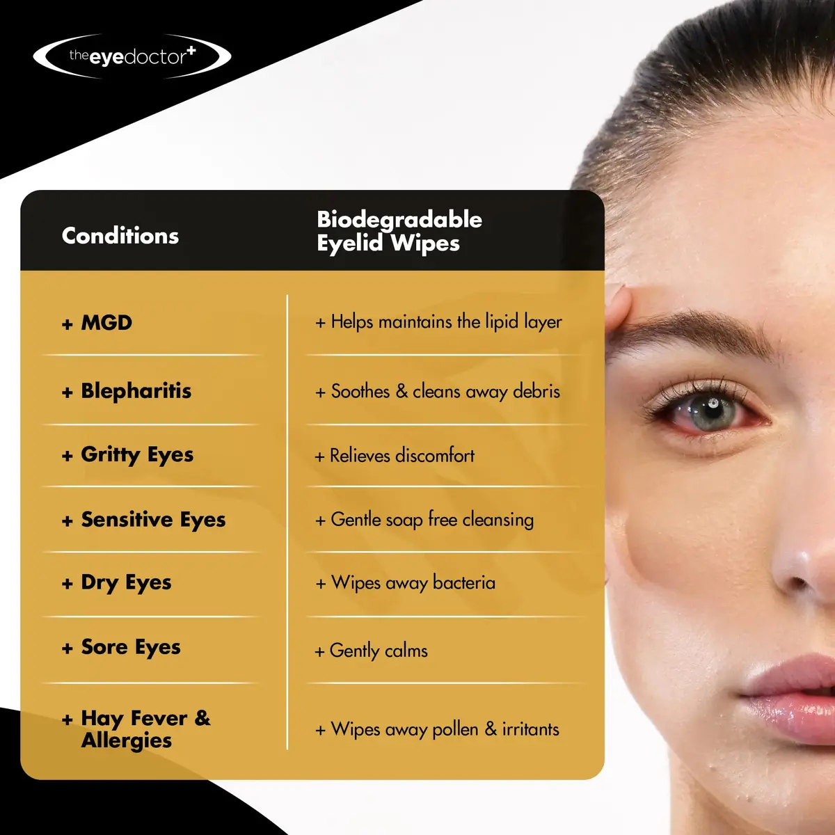 The Eye Doctor Biodegradable Eyelid Wipes 20 Count | Gentle Daily Lid Care for Sensitive Eyes - view 4