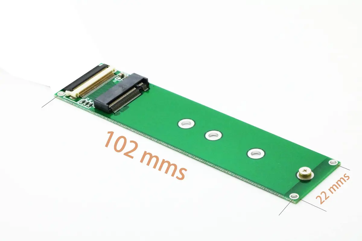 Sintech M.2 (NGFF) NVME SSD to M2 A/E Key Port with 20cm Cable | PCIe 1X Lane Support in India - view 2