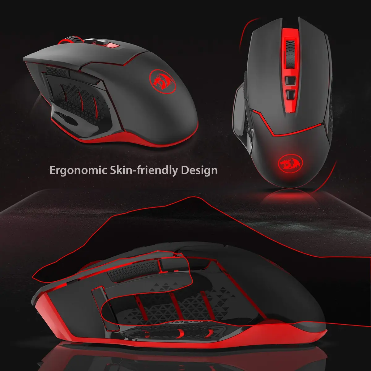Redragon M690-1 Wireless Optical Gaming Mouse 2400 DPI Remapping Keys | 5 DPI Levels, 8 Buttons, 2.4G Wireless - view 7
