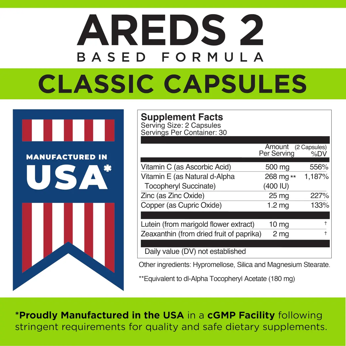 Viteyes AREDS 2 Eye Vitamins, Classic Macular Support, 60 Capsules | Allergen Free, Natural Vitamins for Eye Health - view 3